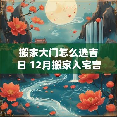 搬家大门怎么选吉日 12月搬家入宅吉日