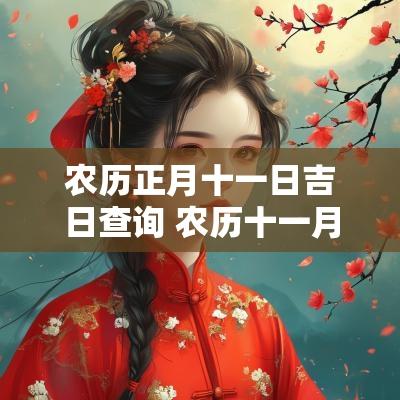 农历正月十一日吉日查询 农历十一月吉日吉时查询