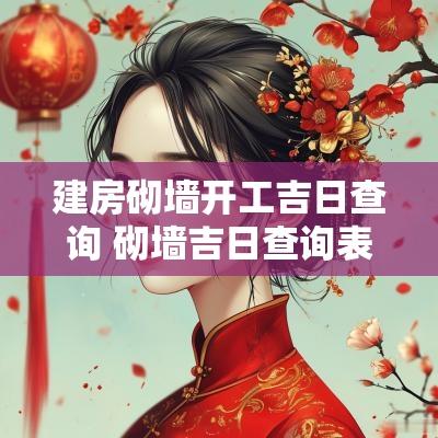 建房砌墙开工吉日查询 砌墙吉日查询表最新