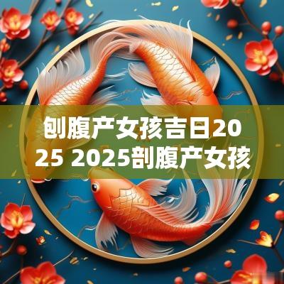 刨腹产女孩吉日2025 2025剖腹产女孩吉日