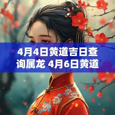 4月4日黄道吉日查询属龙 4月6日黄道吉日吉时查询
