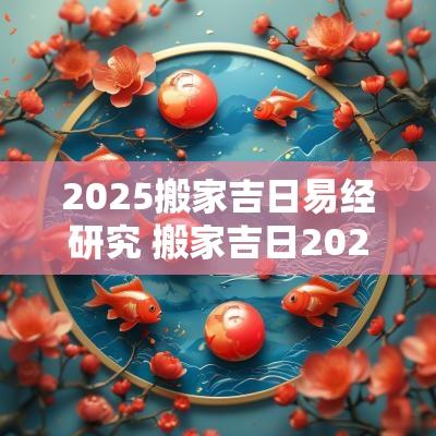 2025搬家吉日易经研究 搬家吉日2025属猪的人