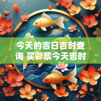 今天的吉日吉时查询 买彩票今天吉时吉日查询
