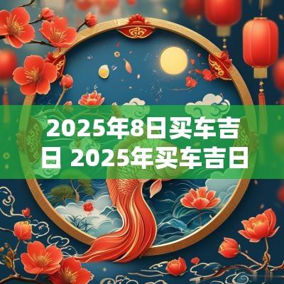 2025年8日买车吉日 2025年买车吉日时辰
