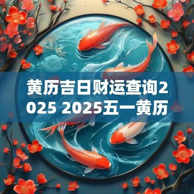 黄历吉日财运查询2025 2025五一黄历吉日查询