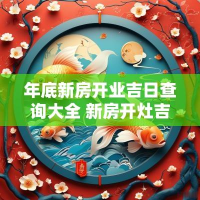 年底新房开业吉日查询大全 新房开灶吉日查询2025
