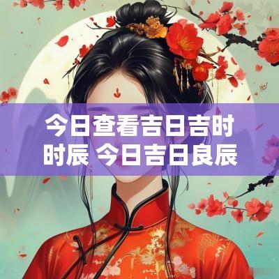 今日查看吉日吉时时辰 今日吉日良辰查询