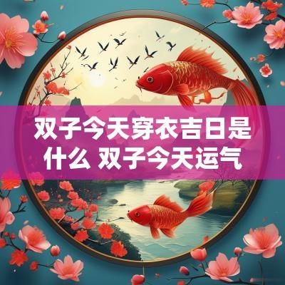 双子今天穿衣吉日是什么 双子今天运气如何
