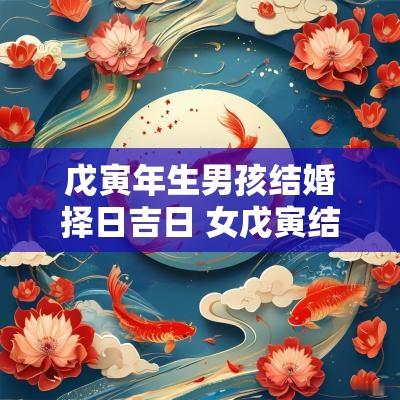 戊寅年生男孩结婚择日吉日 女戊寅结婚吉日怎么选择