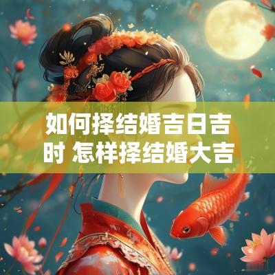 如何择结婚吉日吉时 怎样择结婚大吉日