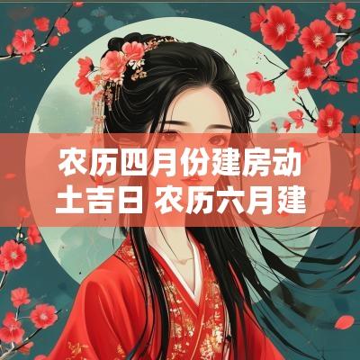 农历四月份建房动土吉日 农历六月建房动土吉日