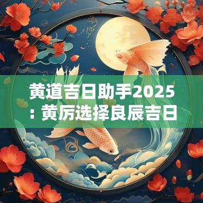 黄道吉日助手2025: 黄厉选择良辰吉日的重要工具