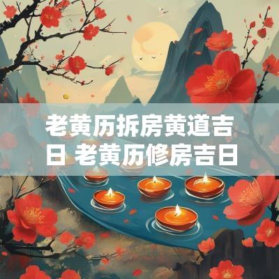 老黄历拆房黄道吉日 老黄历修房吉日