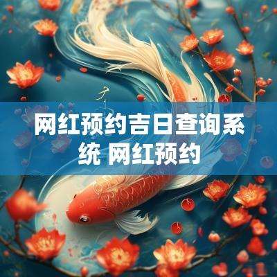 网红预约吉日查询系统 网红预约