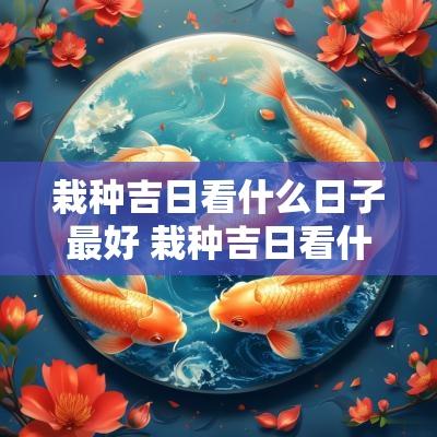 栽种吉日看什么日子最好 栽种吉日看什么时辰好