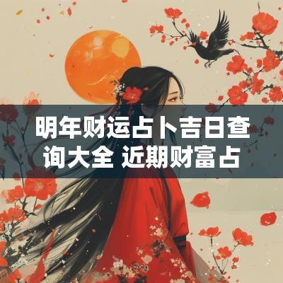 明年财运占卜吉日查询大全 近期财富占卜吉日查询