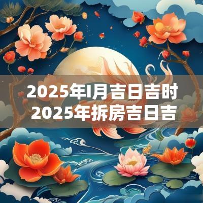 2025年I月吉日吉时 2025年拆房吉日吉时