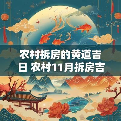农村拆房的黄道吉日 农村11月拆房吉日查询