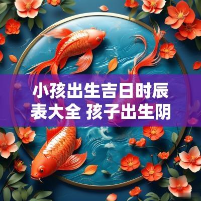 小孩出生吉日时辰表大全 孩子出生阴历吉日一览表