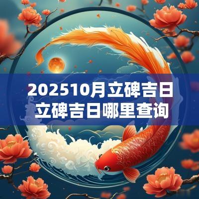 202510月立碑吉日 立碑吉日哪里查询最准确
