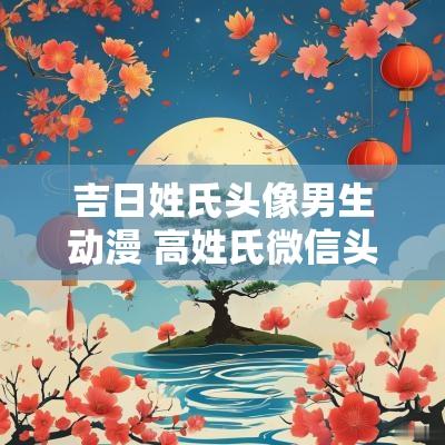 吉日姓氏头像男生动漫 高姓氏微信头像动漫