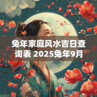 蛇年家庭风水吉日查询表 2025蛇年9月吉日表