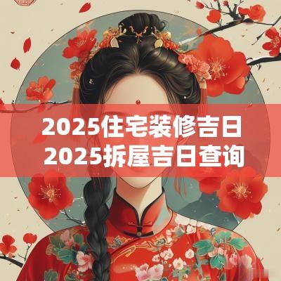 2025住宅装修吉日 2025拆屋吉日查询
