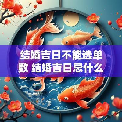 结婚吉日不能选单数 结婚吉日忌什么属相不能结婚