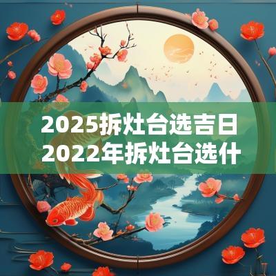 2025拆灶台选吉日 2025年拆灶台选什么黄道吉日