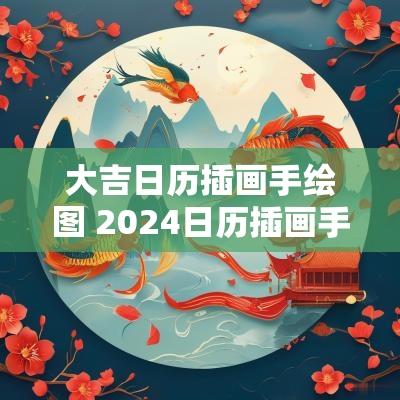 大吉日历插画手绘图 2025日历插画手绘