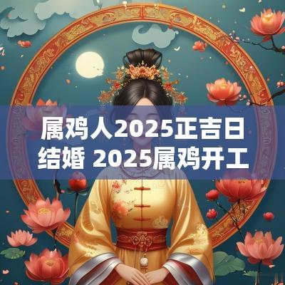 属鸡人2025正吉日结婚 2025属鸡开工吉日查询
