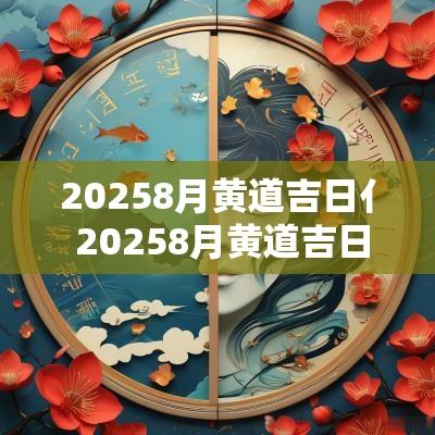 20258月黄道吉日亻 20258月黄道吉日查询
