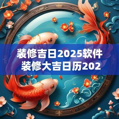 装修吉日2025软件 装修大吉日历2025