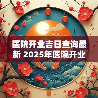 医院开业吉日查询最新 2025年医院开业吉日