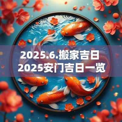 2025.6.搬家吉日 2025安门吉日一览表