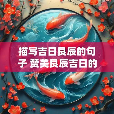 描写吉日良辰的句子 赞美良辰吉日的句子