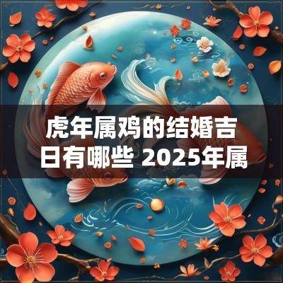 蛇年属鸡的结婚吉日有哪些 2025年属鸡的结婚吉日一览表