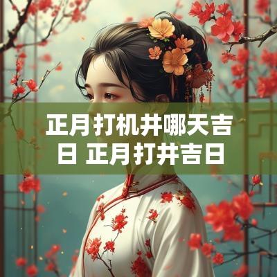 正月打机井哪天吉日 正月打井吉日