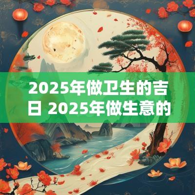 2025年做卫生的吉日 2025年做生意的吉日