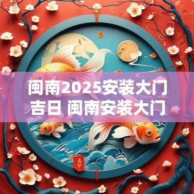 闽南2025安装大门吉日 闽南安装大门需要什么仪式