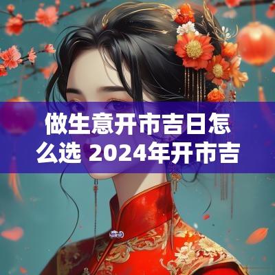 做生意开市吉日怎么选 2025年开市吉日表