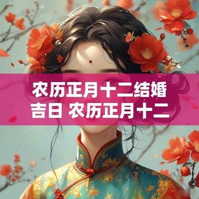 农历正月十二结婚吉日 农历正月十二是吉日吗