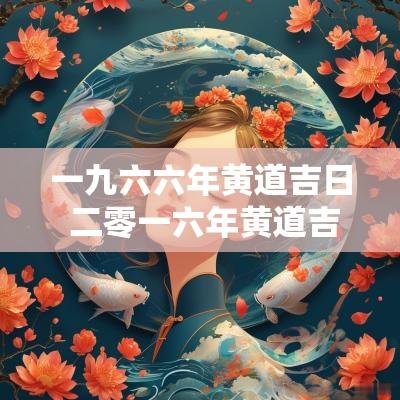 一九六六年黄道吉日 二零一六年黄道吉日