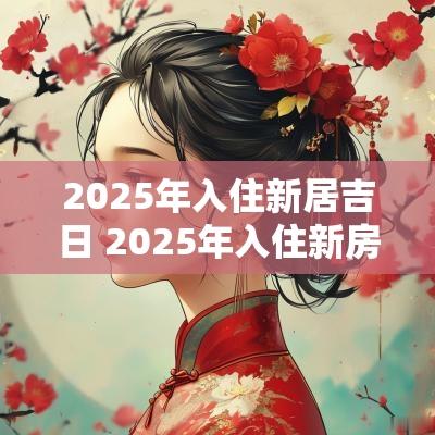 2025年入住新居吉日 2025年入住新房的吉日吉时