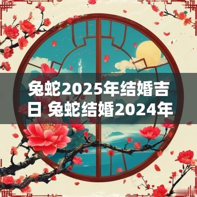 兔蛇2025年结婚吉日 兔蛇结婚2025年最好日期