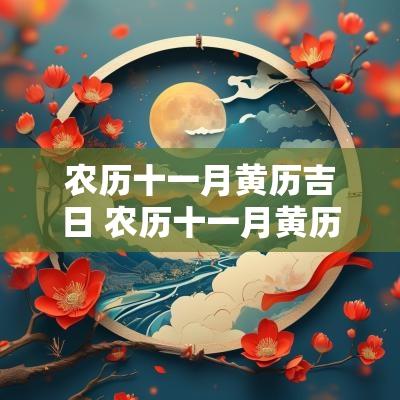 农历十一月黄历吉日 农历十一月黄历吉日查询