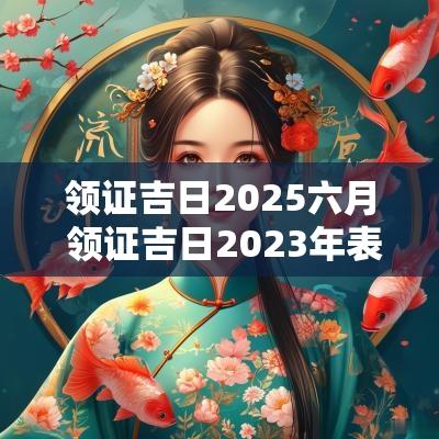 领证吉日2025六月 领证吉日2025年表