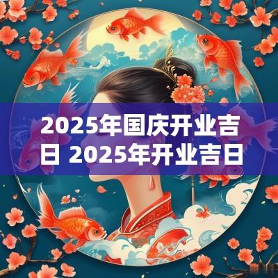 2025年国庆开业吉日 2025年开业吉日