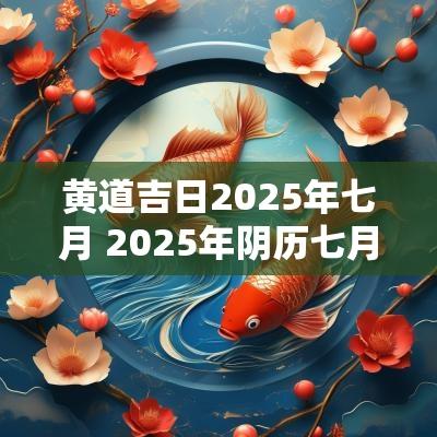 黄道吉日2025年七月 2025年阴历七月初十办喜事好吗