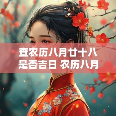 查农历八月廿十八是否吉日 农历八月十八吉时查询
